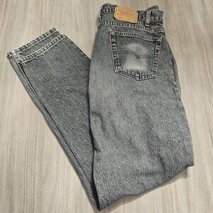 VTG‎ Levi's 550 Jeans 36x34 Actual 34x33 Black Acid Wash Made in USA 90s
